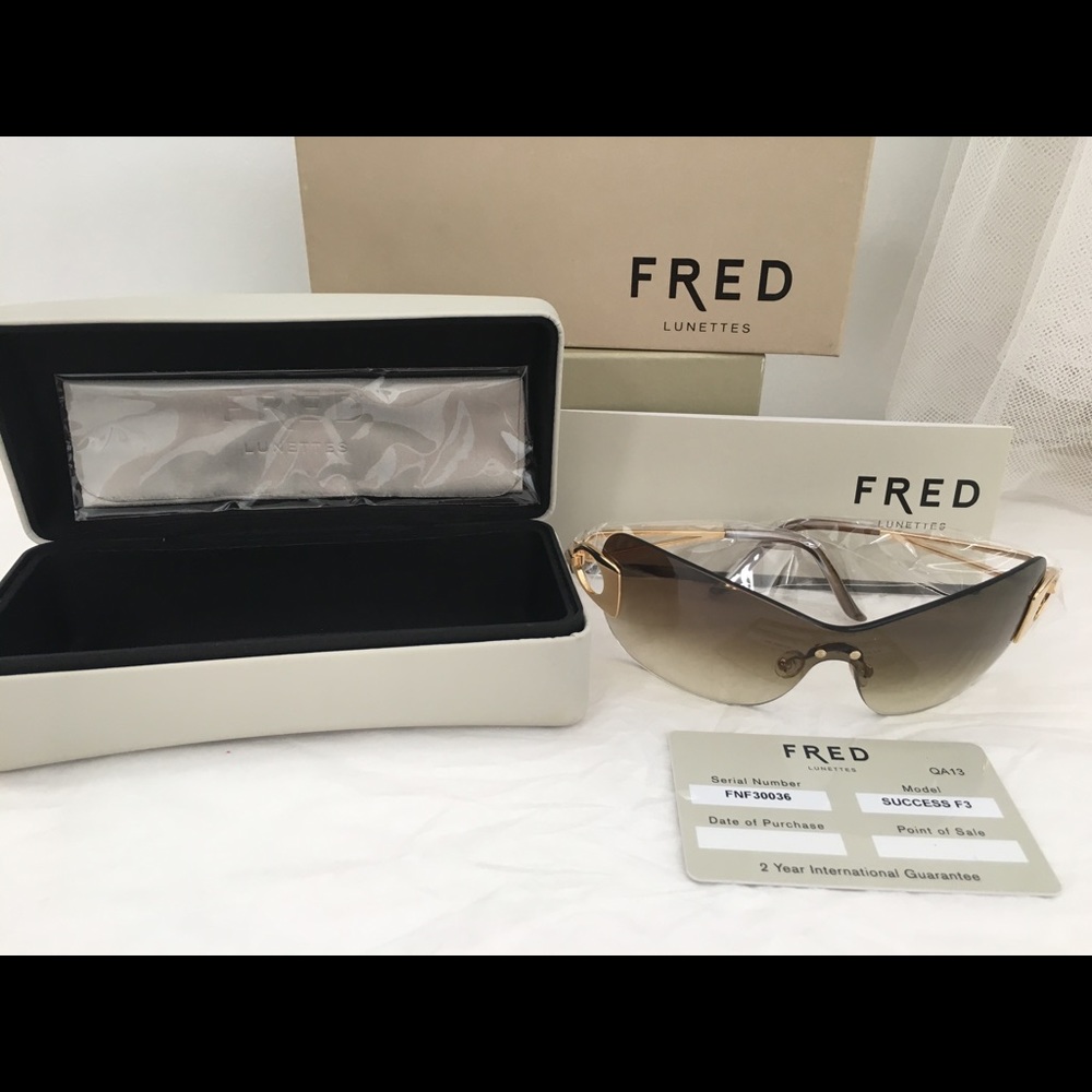 New Fred Lunettes Gold Sunglasses